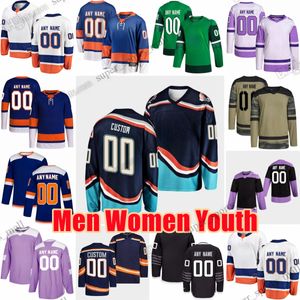 Custom S-6XL Movie College Hockey Wears Jersey Mathew arzal Cal Clutterbuck Anders Lee Jean-Gabriel Pageau Sebastian Aho Josh Bailey Mathew Cizikas