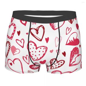 UNDANTANTS MENS BOXER SEKSİ iç çamaşırı Aşk Kalpleri Kalp Desen Erkek Panties Koşu Kısa Pantolon