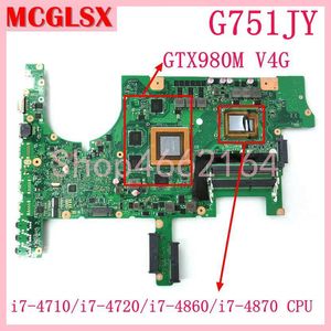 Motherboard G751JY i74710/i74720/i74860/i74870 CPU GTX980M/V4G GPU Laptop Motherboard For ASUS G751J G751JY Notebook Mainboard Tested OK