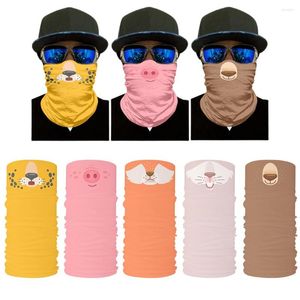 Scarves Cute Animal Riding Turban Soft Polyester Fiber Dustproof Headscarf For Men Women Outdoor Sports Cycling Hiking Bandana Buffe