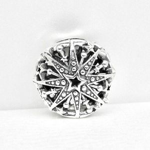 Pandora Celestial Snowflake Charm 925 sterling silver Pandora Clips Moments for fit Charms beads Bracelets Jewelry 792360C00 Andy Jewel
