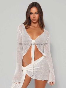 Vestido de duas peças Veja através de minissaia sexy conjuntos