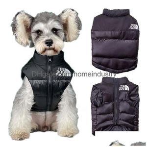 犬のアパレル冬、犬の顔のデザイナーの服90％アヒルダウンベストの小さな犬の厚い暖かいペットのコートソフトウインドプルーフpu dhggy