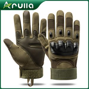 Uitrustingen Outdoor taktische Fingerhandschuhe Airsoft Sport Touchscreen Armee Militärmänner bekämpfen Handschuhe Klettern Schießklammern Jagdhandschuhe