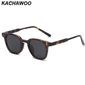 Kachoo óculos de sol quadrados masculinos polarizados tr90 armação rebite marrom preto óculos de sol para mulheres presentes de aniversário de alta qualidade feitos à mão L230523