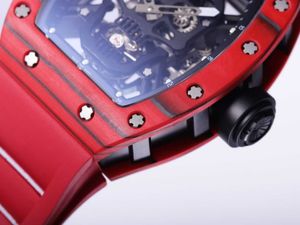 時計高品質のメンズウォッチRM052-01スーパークローンスカルアクティブツアービヨンラグジュアリーメンズメカニクスウォッチ腕時計色の品質RM52ヘッドダイヤモンド5 56K7