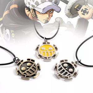 Цепи мультфильм с одной частью Trafalgar Law Логотип логотип подвесной ожерелье косплей костюмы для женщин для женщин подарок