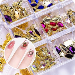 Shadow 240pcs Gem Stone Case Case Nail Art Charms Смешанные хрустальные украшения заклепки /лук 240 штук.