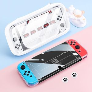 Taschen Crystal Clear Case Kit für Nintendo Switch Oled Carrying Travel Transparent Bag Pouch für Ns Oled Game Console Protection