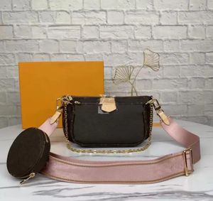 Дизайнерские кошельки качество с тремя частями Multi Pochette Accesoirs Mini Съемная съемная сумка с застежкой Zip Moin