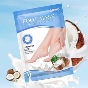 Stopy Efero 30Pair kokosowy złuszczający się skarpetki maski stopy do pedicure stopy maska ​​dead skóra zmywacza stopy maska ​​stopa maska