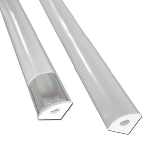 6.6 stóp/ 2metr V kształt Aluminiowy system kanałów LED z mleczną osłoną, czapkami końcowymi i klipsami montażowymi, profil aluminiowy dla instalacji światła LED BARDZA