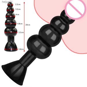 Giocattoli adulti Plug anale Ventosa Perline anali Lesbiche Dildo enorme Butt Plug Massaggio prostatico maschile Espansione ano femminile Giocattoli sessuali per adulti L230518