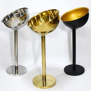 Tabletop Wine Racks 304 Stainless Steel Champagne Basin Floor Standing Stand Cooling Ice Bucket Golden Silver Wine Beer Ice Bucket i0531