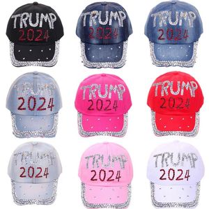 Chapéus de festa Trump 2024 diamantes jeans sol hap