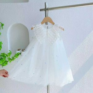 Vestidos de meninas vestido de verão de garotas 2023 Novo Super Fairy Sleeveless Galze Princess Dress Doll Doll Doll Disculpy Skirt AA230531