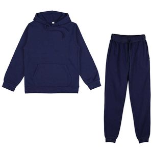 Tute Felpa con cappuccio termica casual da donna foderata in lana Pantaloni sportivi Felpa con cerniera autunno inverno 2PK Set P230531