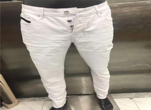 new style mens designer pencil jeans slimleg jeans white denim pants fashion clothing for male hip hop skinny jeans 13377606982