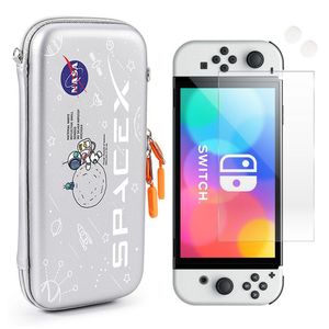 Väskor 2021 Nytt för Nintendo Switch OLED 7 -tums förvaringspåse Space Protective Case för Nintendo Switch OLED Accessories Screen Protector