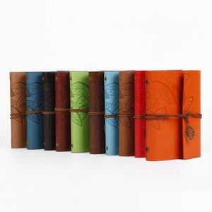 Notepads Looseleaf Notebook Creative Color Bandage Mticolor Imitation Leather Material Retro Leaf Notepad School Office Supplies Vt1 Dhu0I