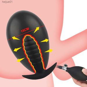 Adult Toys Super Large Inflatable Huge Big Anal Plug Dildo Pump Anal Dilator Expandable Butt Plug Anal Balls Sex Toys Men Prostate Massager L230518