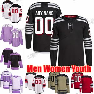 Custom S-6XL Movie College Hockey Wears Джерси 30 Мартин Бродер 13 Нико Хишир 44 Майлз Вуд 86 Джек Хьюз 88 Кевин Бал 14 Натан Бастиан 45 Джонатан Бернье