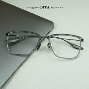 Designer Fashion Dita 8A Sunglasses online store LC DITA Ultra Light Pure Titanium Glasses Mens Trendy Eyebrow Frame Square Leisure Myopia Lens 2023 New S With Logo