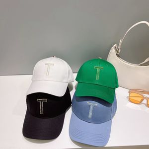عارضة قبعات الكرة مصمم الصيف قبعة مرقعة إلكتروني القبعات قبة قابلة للتعديل للمرأة 4 لون قبعة رياضية