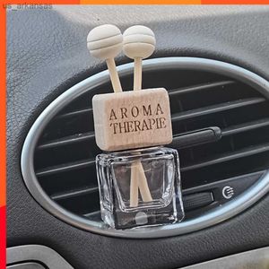 New 1 Piece Car Hanging Perfume Pendant Fragrance Air Freshener Empty Glass Perfume Diffuser Bottle Aromatherapy Decor L230523