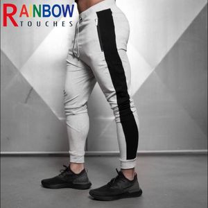 Hosen Rainbowtouches All Seasons Fitness Men New Style Casual Slim Zipper Pocket Printing Gym Sport Pencil Pants 100% Cotton