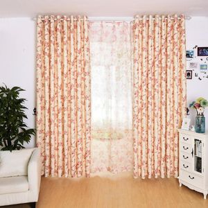 Curtain Cotton Flower Elegant Lovely Finish Curtains For Living Dining Room Bedroom Custom Fresh Pastoral Shading