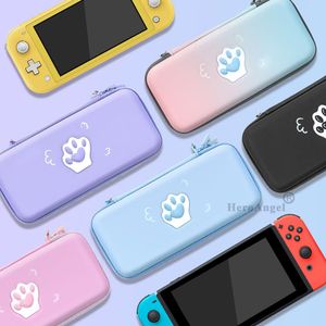 バッグ2021ニンテンドースイッチ用のかわいい猫の足の収納バッグカワイイトラベルキャリー保護ケースゲームコンソールボックスシェル付きハンドストラップ