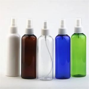 Fabrika çıkış 200ml yuvarlak omuz evcil hayvan sprey plastik şişe parfüm sprey şişe ince sis makyaj şişeleri ayrı olarak şişelenmiş