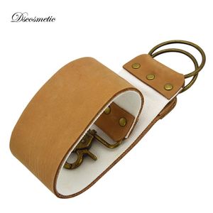 Razor Professional Leather Rabing Strop Inpini di mucca e tela Cintura a corto di affilatura tagliata per la rasatura da barbiere