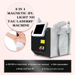 Epilator 360 Magneto Opt SHR IPL EIIGHT ND YAG L ASER RF för hårborttagning Skinlyft 1064Nm Tattoo Beauty Machine