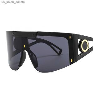 Übergroße Schild Visier Maske Sonnenbrille Frauen Männer winddichte Sonnenbrille Onepeice Big Frame Goggles Shades Sport UV400 klare Linse L230523