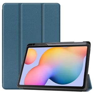 Står för Samsung Galaxy Tab S6 Lite 10,4 tum P610 P615 Fall med pennhållare Trifold Stand Case Tablet Shell för Tab S6 Lite 2022