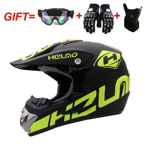 Universal Motocross Motorcykelhjälm utanför vägen ATV Cross Hjältar Racing Motor Bike Capacete med Goggles Mask Gloves Gifts