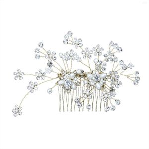 Hair Clips Rhinestone Flower Insert Combs Festa de casamento Data de pente lateral Presente de estilo para mulheres meninas dez