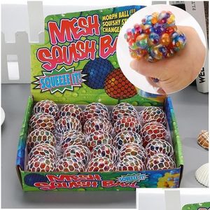 Dekompressionsleksak bil dvr 5 0cm colorf mesh squishy druvboll fidget anti venting bollar pressa leksaker ångest dh07x