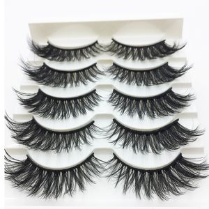 False Eyelashes 5 Par Mink Eyelash NaturalThick Long Eye Lashes Soft Fluffy Wispy 3D Extension Makeup Tools 230530