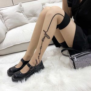 28% OFF Ribbon Factory Store Printed electronic solution above the knee sexy women's Samsung transparent Langley antique back thread sewing thigh stockings