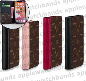 حالات هاتف مصمم الحالات iPhone لـ Apple iPhone 15 14 Pro Max 14 Plus 13 12 11 XR XS XSMAX Fashion Monogram Wallet حامل ورقة جلدية متنقلة