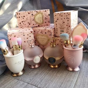 Brushes LM Crown Gold Makeup Face Cheek Powder Containers Pot Luxurious Brushes Holder Storage Container Beauty Tool