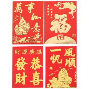 Hediye Sargısı 160 PCS Kağıt Kırmızı Zarflar Hongbao Çanta Para Paket Zodyak Tiger Hong Bao Yıl Paketleri