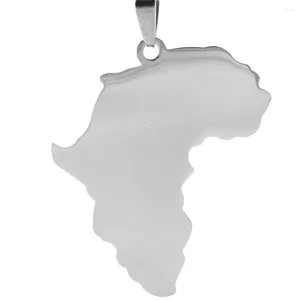 Hänge halsband Africa Map Big Charms hängen för armband halsband rostfritt stål spegel polska diy grossist 10st