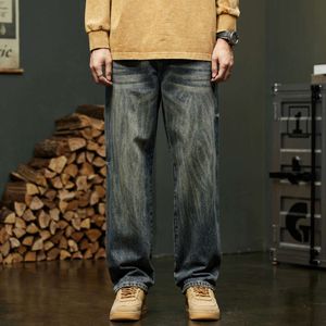 Baggy-Hosen mit weitem Bein, lässige Oversize-Jeans für Männer, Kleidung, lockere Passform, Streetwear, männliche Denim-Hose, New Kpop