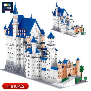 Julleksakstillbehör 11810 st Mini City Famous Castle Swan Stone Building Blocks World Architecture Bricks Education Toys for Children Gifts 231129