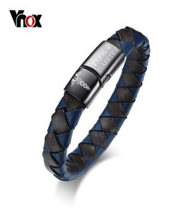 VNOX Medical Alert Armband Äkta lädergraverade diabetes Nödräddning Men39S smycken5259499