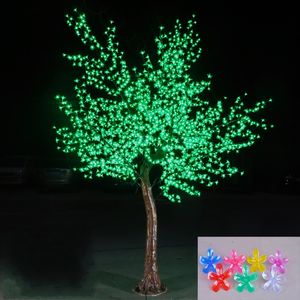 Utomhus LED Artificial Cherry Blossom Tree Light Christmas Tree Lamp 1728 st LED -glödlampor 2,5 m höjd 110/220VAC Hemträdgårdsdekor